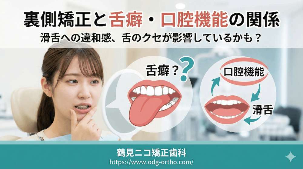 裏側矯正と舌癖（舌のクセ）・口腔機能の関係