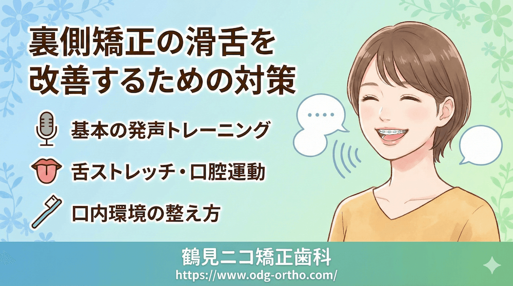 裏側矯正の滑舌を改善するための対策