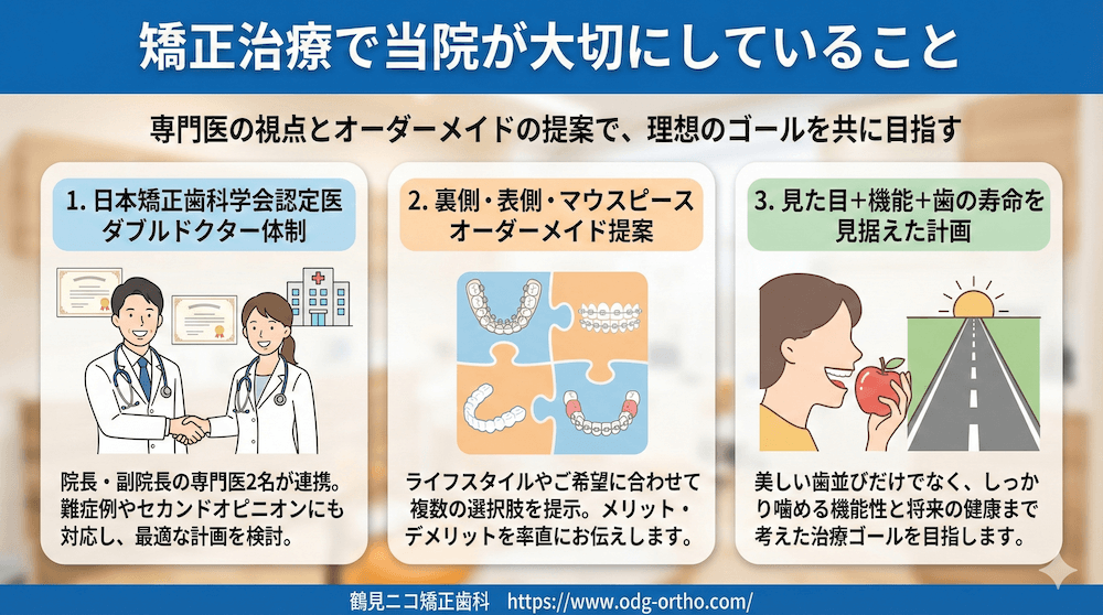 矯正治療で当院が大切にしていること