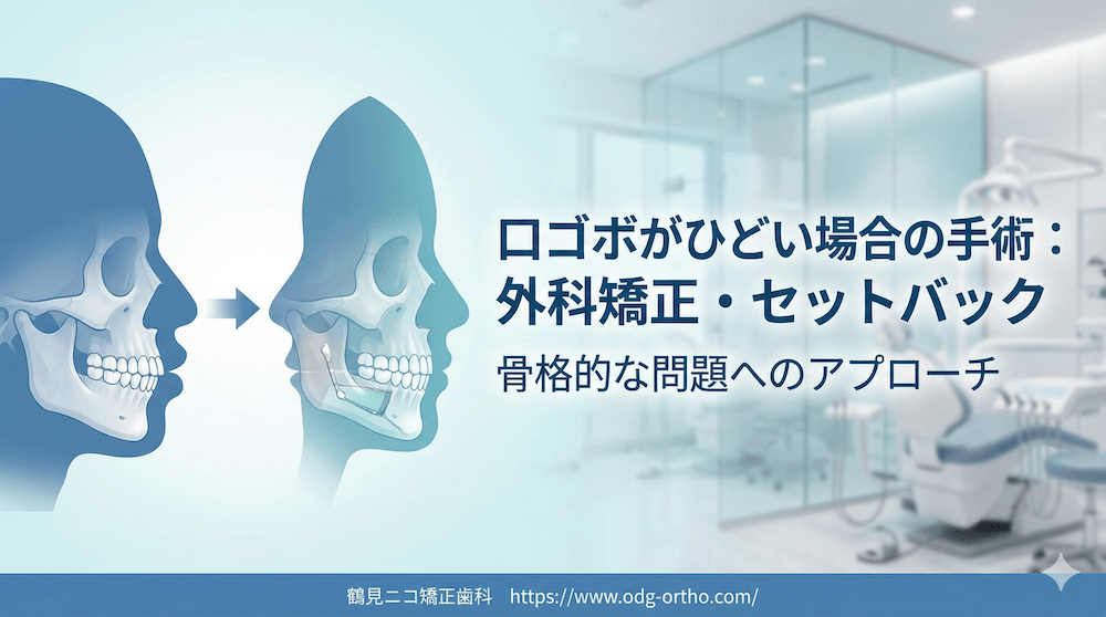 口ゴボがひどい場合の手術：外科矯正・セットバック