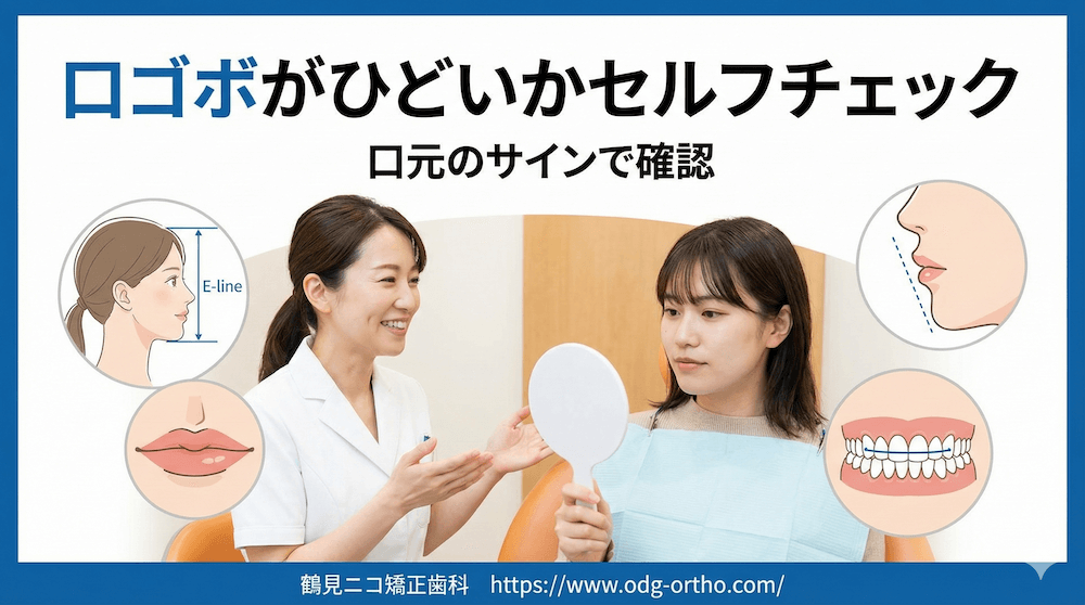 口ゴボがひどいかセルフチェック：口元のサインで確認