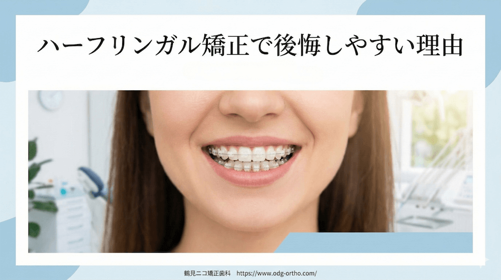 ハーフリンガル矯正で後悔しやすい理由
