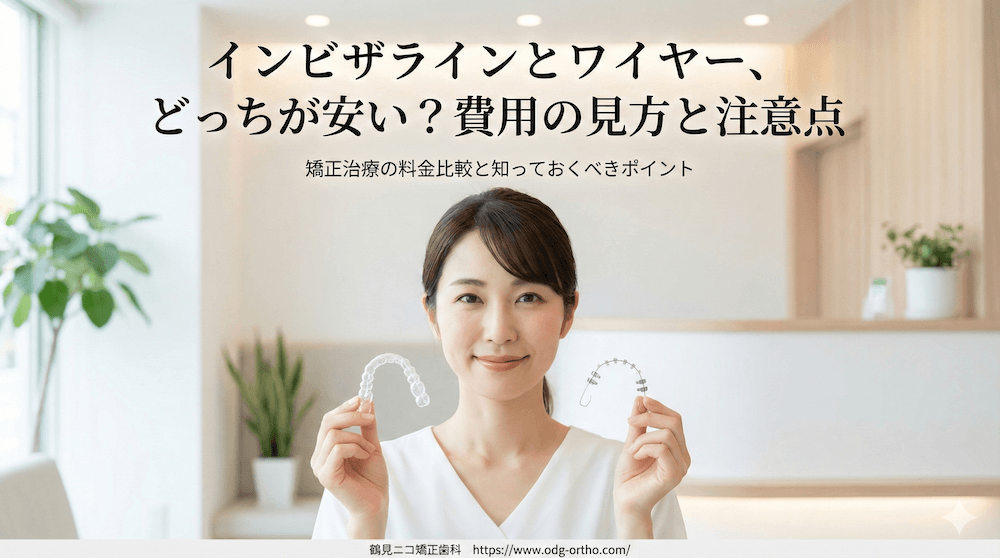 インビザラインとワイヤー、どっちが安い？費用の見方と注意点