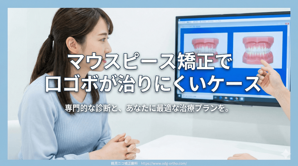 マウスピース矯正で口ゴボが治りにくいケース