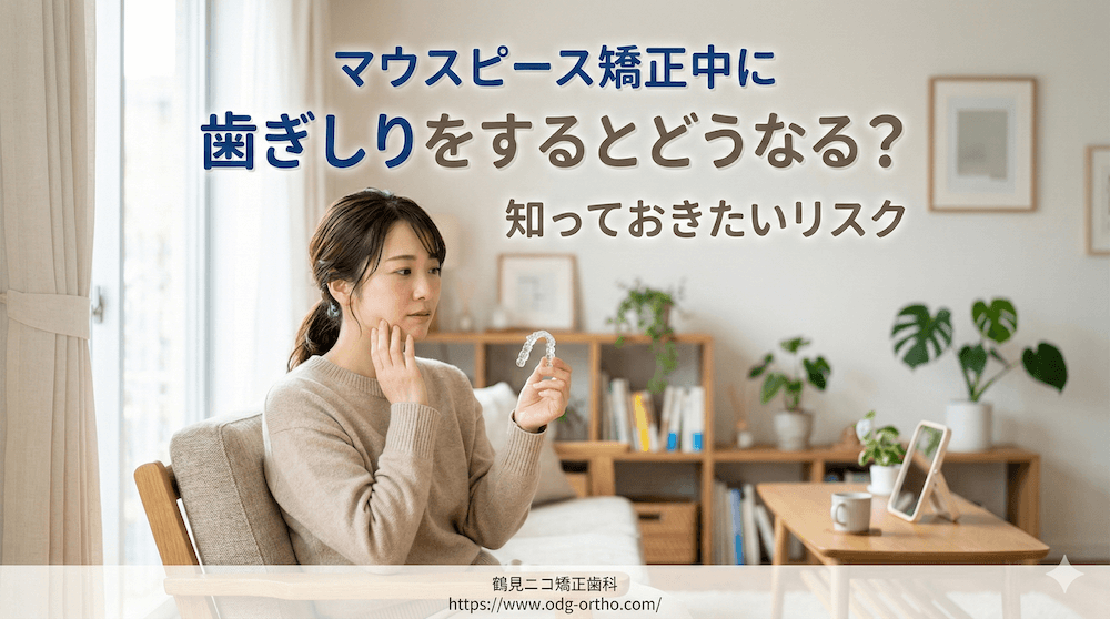 マウスピース矯正中に歯ぎしりをするとどうなる？知っておきたいリスク