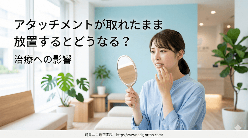 アタッチメントが取れたまま放置するとどうなる？治療への影響