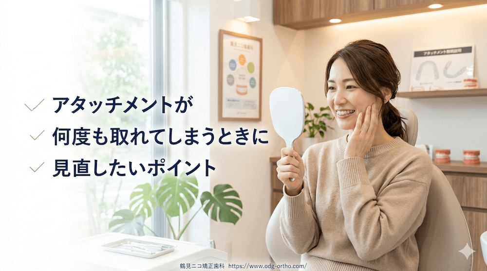 アタッチメントが何度も取れてしまうときに見直したいポイント