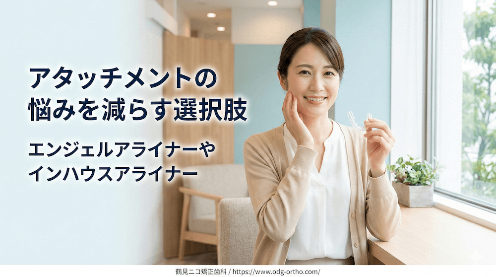 アタッチメントの悩みを減らす選択肢｜エンジェルアライナーやインハウスアライナー