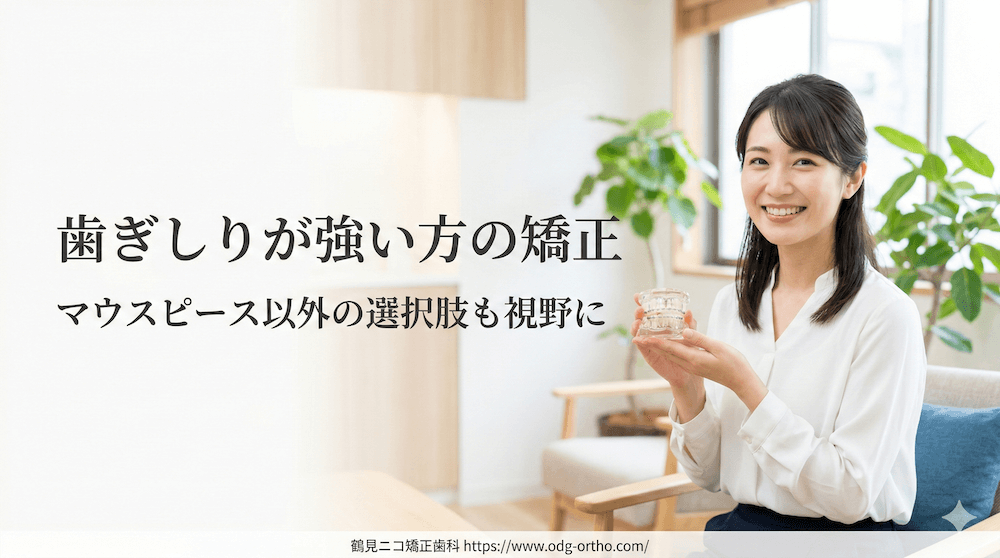 歯ぎしりが強い方の矯正｜マウスピース以外の選択肢も視野に