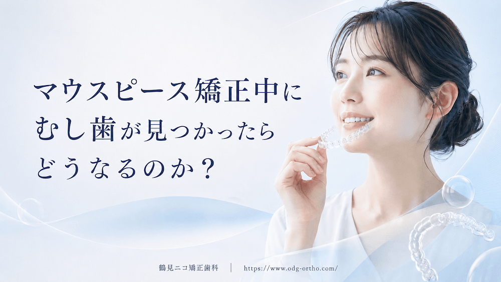 マウスピース矯正中にむし歯が見つかったらどうなるのか?